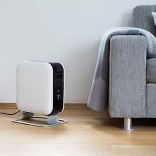Portable space heater in attic