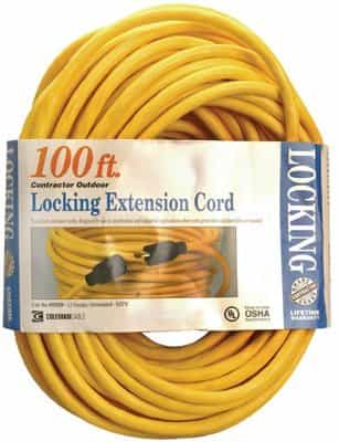 100-ft twist Lock Extension Cable 12/3 SJTW