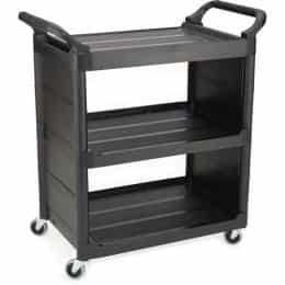 Utility Cart with Side Panels, Black