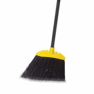 Black/Yellow, Jumbo Smooth Sweep Angled Broom- 46-in Handle