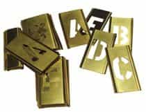 33 Piece Single Brass Stencil Letter Sets