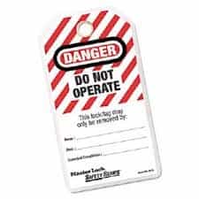 3" "Do Not Operate" I.D. Tags