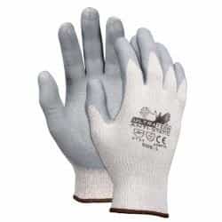 Ultra Tech Foam Seamless Nylon Knit Gloves, Extra Large, White/Gray