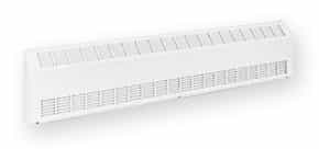 600W, White Sloped Commercial Basedboard Heater, 208 V, 150 W Per Linear Foot