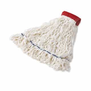 White, Large Looped-End Rayon Clean Room Mop Heads