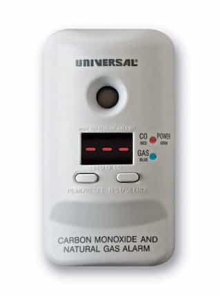 120V Plug-In Carbon Monoxide & Natural Gas Alarm w/ LED Display
