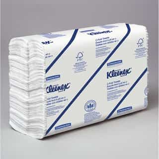 KLEENEX White 1-Ply C-Fold Paper Towels