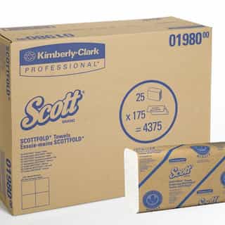 SCOTT SCOTTFOLD White 1-Ply M Paper Towels 9.4X12.4