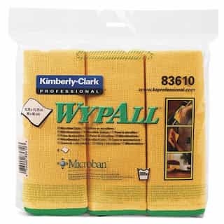 WypAll Yellow Microfiber Cleaning Cloths w/ Microban Protection