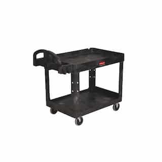 Black 750 lb Capacity 2-Shelf Heavy-Duty Utility Cart