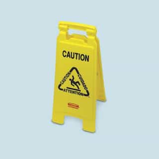 Yellow 2-Sided "Closed" Folding Floor Sign