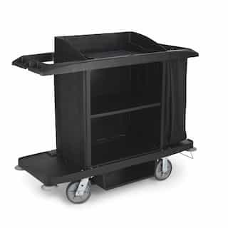 Black Full Size Housekeeping Cart