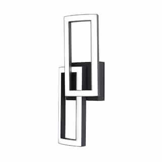 17-in 25W Sia Wall Sconce, 1250 lm, 120V-277V, CCT Select, Black