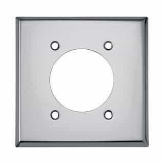 1-Gang Jumbo Single Outlet Wall Plate, Stainless Steel