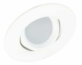 American Lighting White, 8W 3 Inch Round Swivel LED Downlight, 3000K, Dimmable