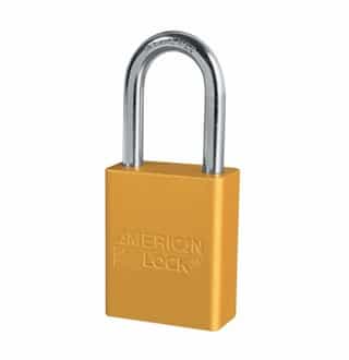 American Lock Yellow Safety Lockout Solid Aluminum Padlock