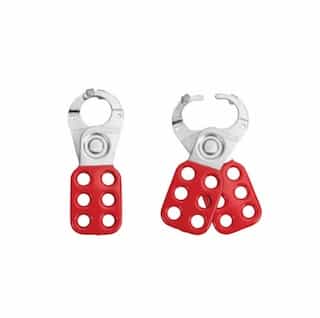 1 in. Red Aluminum Six Hole Lockout Hasp