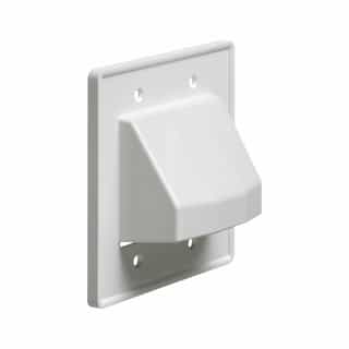2-Gang Reversible Cable Entrance Plate, White