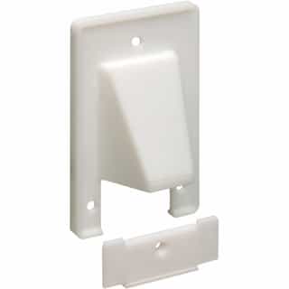 1-Gang Reversible Cable Entrance Plate w/ Removable Plate, White