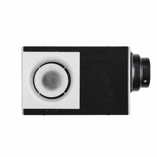 22W Bathroom Fan w/ Light & Humidity, Square, 100 CFM, 120V, White