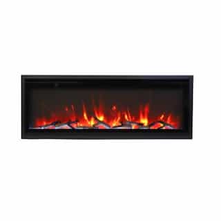 45-in Extra Slim Clean Face Electric Fireplace w/ Black Steel Surround