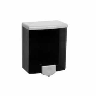 Black and Gray Surface-Mounted Liquid Soap Dispenser, Holds 40 oz.