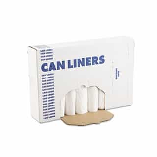 White Linear Low-Density Can Liners w/ 12 to 16 Gal Capacity