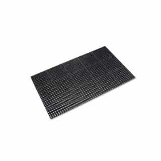 Crown Industrial Deck Plate Anti-Fatigue Mat, Vinyl 36 x 60 Black/Yellow