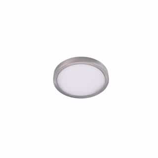 12" 22W LED Round Ceiling Light, Dimmable, 1320 lm, 3000K, Nickel Satin