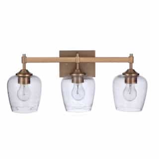 Craftmade Stellen Vanity Light Fixture w/o Bulbs, 3 Lights, E26, Satin Brass