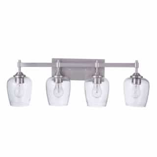 Stellen Vanity Light Fixture w/o Bulbs, 4 Lights, E26, Polished Nickel