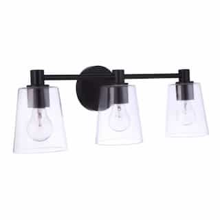 Craftmade Emilio Vanity Light Fixture w/o Bulbs, 3 Lights, E26, Flat Black