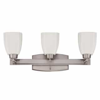 Craftmade Bridwell Vanity Light Fixture w/o Bulbs, 3 Lights, E26, Polish Nickel