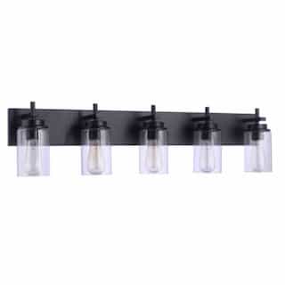 Craftmade Reeves Vanity Light Fixture w/o Bulbs, 5 Lights, E26, Flat Black