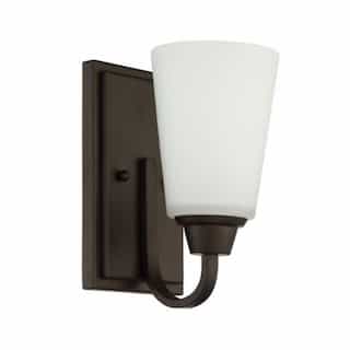 Grace Wall Sconce Fixture w/o Bulb, E26, Espresso & Frosted Glass