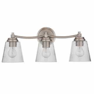Tyler Vanity Light Fixture w/o Bulbs, 3 Lights, E26, Polished Nickel
