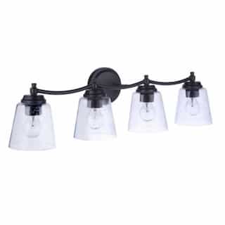 Craftmade Tyler Vanity Light Fixture w/o Bulbs, 4 Lights, E26, Flat Black