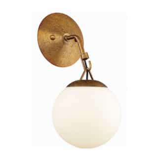 Craftmade Orion Wall Sconce Fixture w/o Bulb, 1 Light, E12, Patina Aged Brass