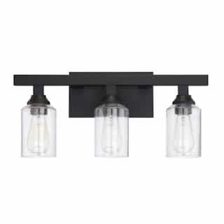 Craftmade Chicago Vanity Light Fixture w/o Bulbs, 3 Lights, E26, Flat Black