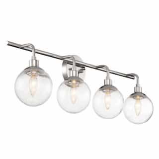 Craftmade Que Vanity Light Fixture w/o Bulbs, 4 Lights, E12, Chrome
