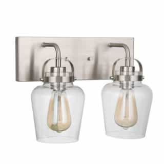 Trystan Vanity Light Fixture w/o Bulbs, 2 Lights, E26, Polished Nickel