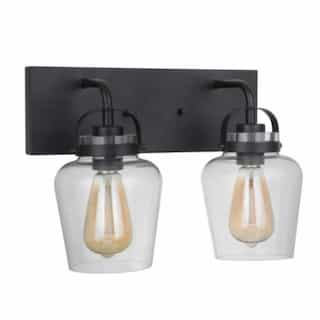 Trystan Vanity Light Fixture w/o Bulbs, 2 Lights, E26, Flat Black