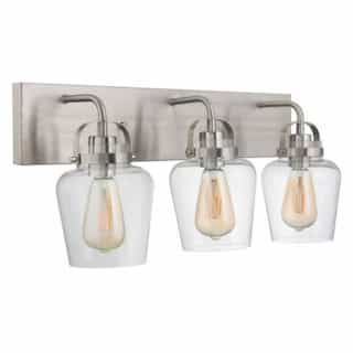 Trystan Vanity Light Fixture w/o Bulbs, 3 Lights, E26, Polished Nickel
