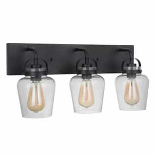 Trystan Vanity Light Fixture w/o Bulbs, 3 Lights, E26, Flat Black