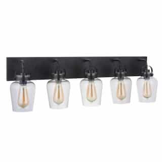 Trystan Vanity Light Fixture w/o Bulbs, 5 Lights, E26, Flat Black