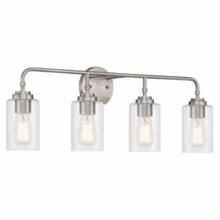 Craftmade Stowe Vanity Light Fixture w/o Bulbs, 4 Lights, E26, Polished Nickel