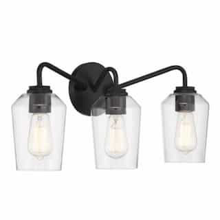 Craftmade Shayna Vanity Light Fixture w/o Bulbs, 3 Lights, E26, Flat Black