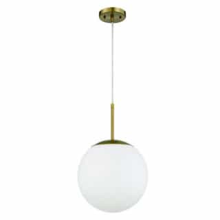 Craftmade Gaze Medium Pendant Light Fixture w/o Bulb, E26, Satin Brass/White