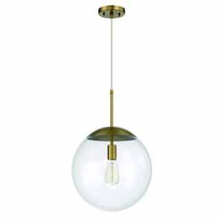 Craftmade Gaze Large Pendant Light Fixture w/o Bulb, E26, Satin Brass/Clear