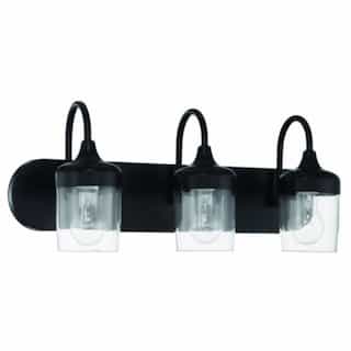 Wrenn Vanity Light Fixture w/o Bulbs, 3 Lights, E26, Flat Black